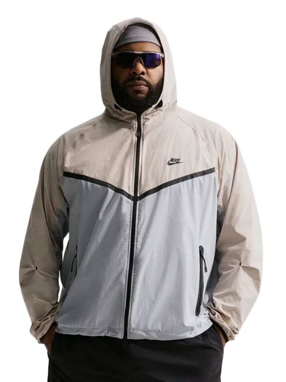 Nike Tech Woven Full Zip Hooded Windrunner Jacket IU6965-012 sz (XS)